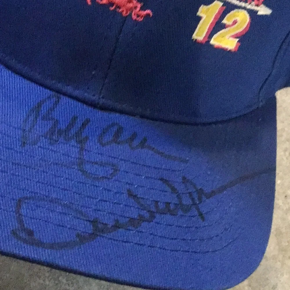NASCAR Bobby Allison & Derrike Cope autographed Straight Arrow baseball cap